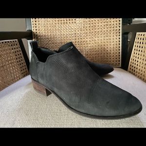 Lucky Brand Black Leeather Loafer Booties Size: 7.5